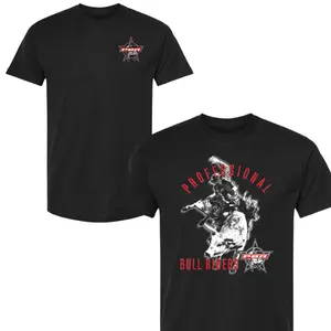 PBR Professional Bull Riders T-Shirt, Bull Riding Rodeo Graphic Tee, Western Cowboy Event Shirt, Vintage Monochrome Bull Rider Design Apparel for Men Women Fans