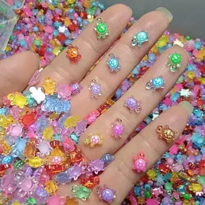 Mini Turtle Design Resin Ornament, 100pcs/set Luminous Turtle Decoration, Miniature Turtle Figurine for DIY Garden Decoration