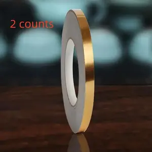 2-Piece Waterproof Floor Edge Gap Wall Stickers, Self-Adhesive Tile Tape for Home Decor, 1968.5 Inches Long