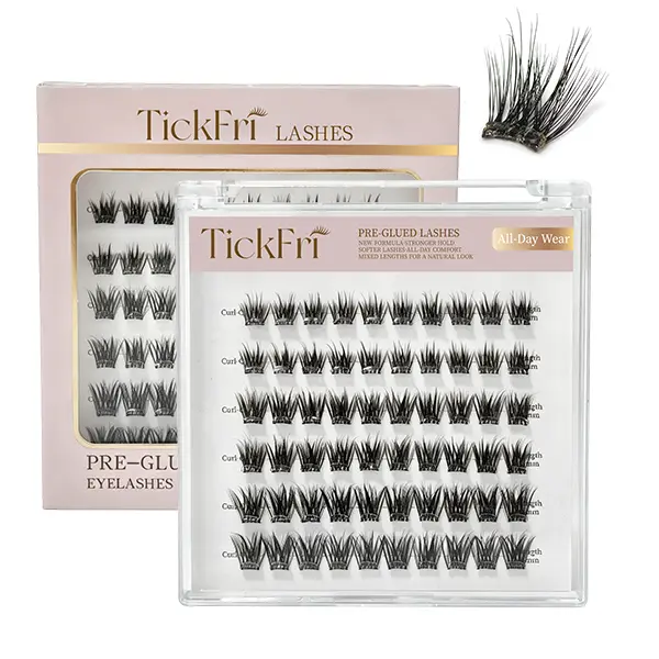 Airy Lashes（10-14mm）No-Glue Lashes-TickFri Lashes-60Pcs-