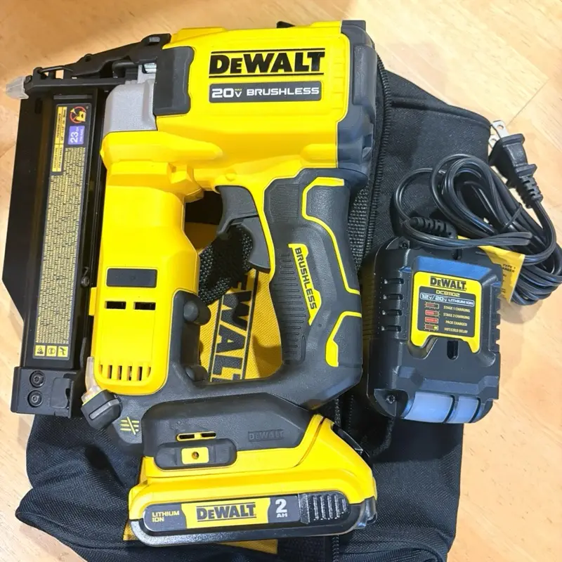 ATOMIC 20V MAX Lithium Ion Cordless 23 Gauge Pin Nailer Kit with 2.0Ah Battery and Charger