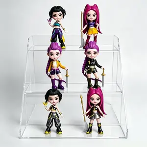 6-Piece Anime Model Toy Set, Cute PVC Dolls for Home Collection & Office Display, Demon Hunters Kpop Merchandise figurine miniature fidget