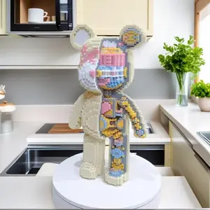 Bear Model, 6123pcs/set Creative Model Building Toy, DIY Educational Blocks Assembly Toy for Teens & Adults, Building Block Sets