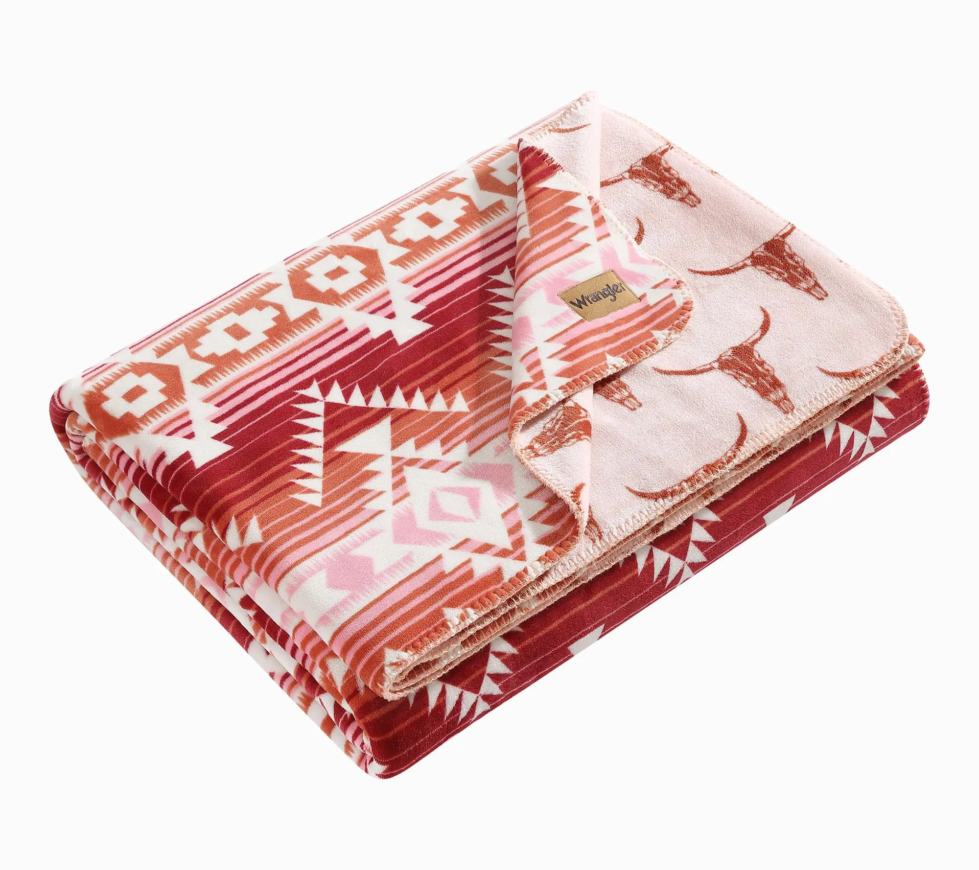 Wrangler Jericho Reversible Pink Twin Blanket