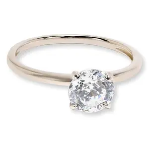 Radiance by Absolute™ 10K Gold 1ct 100-Facet Round Solitaire Ring