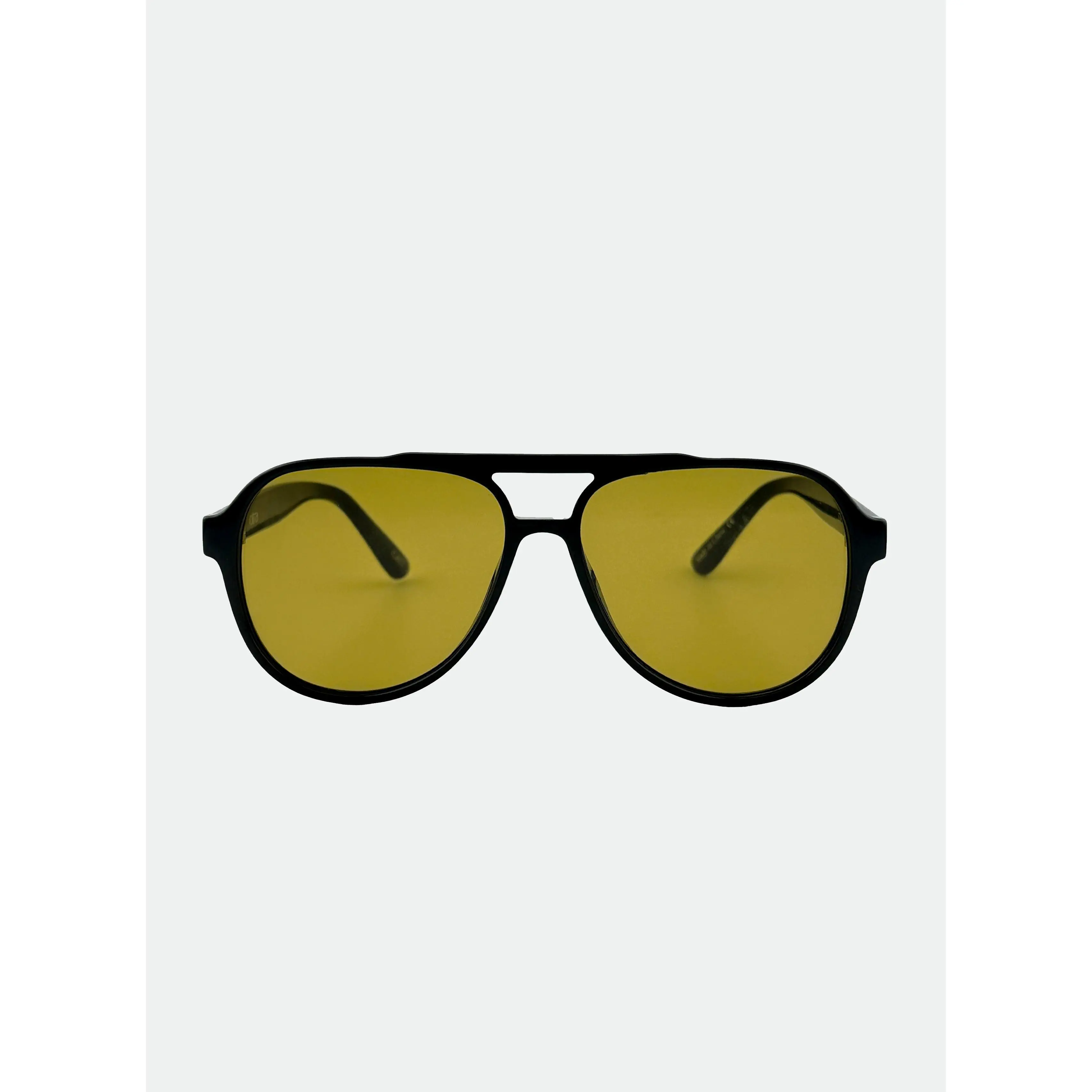 Trendy Oversized Aviator Sunglasses, Shiny Black Frame with Olive Green Tinted Lenses, 100% UV Protection, Aviator Shades, Trendy Casual Aviator