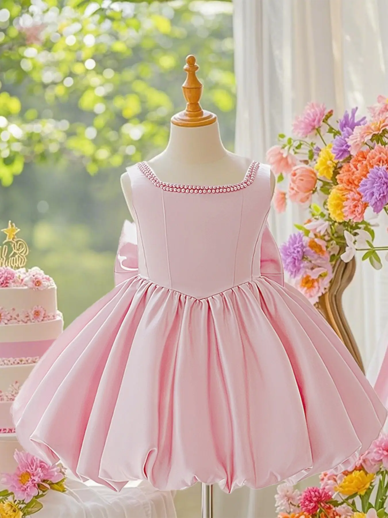 Girl's Birthday Party Dress, Elegant Dress for Party, Kids Clothes for Summer