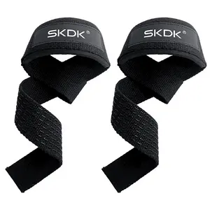 Adjustable Polyester Wrist Straps for Weightlifting & Fitness, Anti-Skid Silicone, Ideal for Deadlifts, CrossFit, Bodybuilding, and Strength Training (1 Pair)