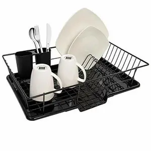 Sweet Home Collection Dish Drainer Drain Board and Utensil Assorted Colors