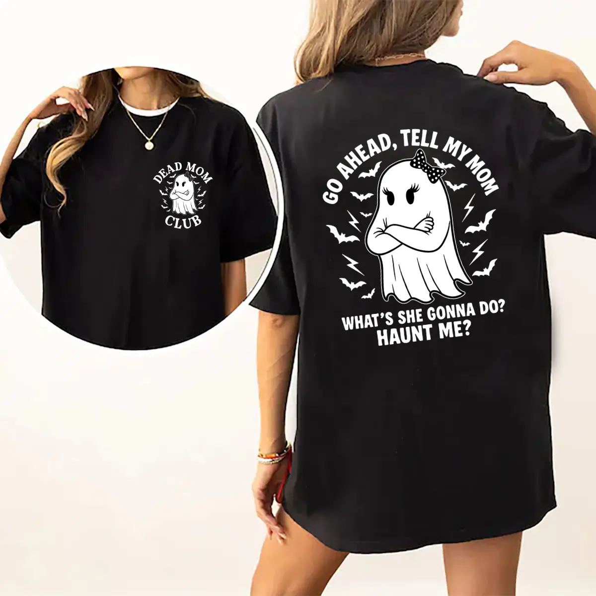 Dead Mom Club T-shirt, Go Ahead Tell My Mom Shirt, Dark Humour Joke Tee, Family Trauma Shirt, Coping Mechanism Tee