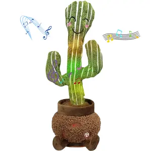 EMOIN Smiling cactus toy,Singinging cactus Toys, Repeats & Recording What You Say Toys interactive toy Musical Electronic