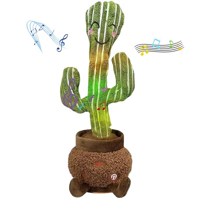 EMOIN Smiling cactus toy,Singinging cactus Toys, Repeats & Recording What  You Say Toys interactive toy Musical Electronic - TikTok Shop
