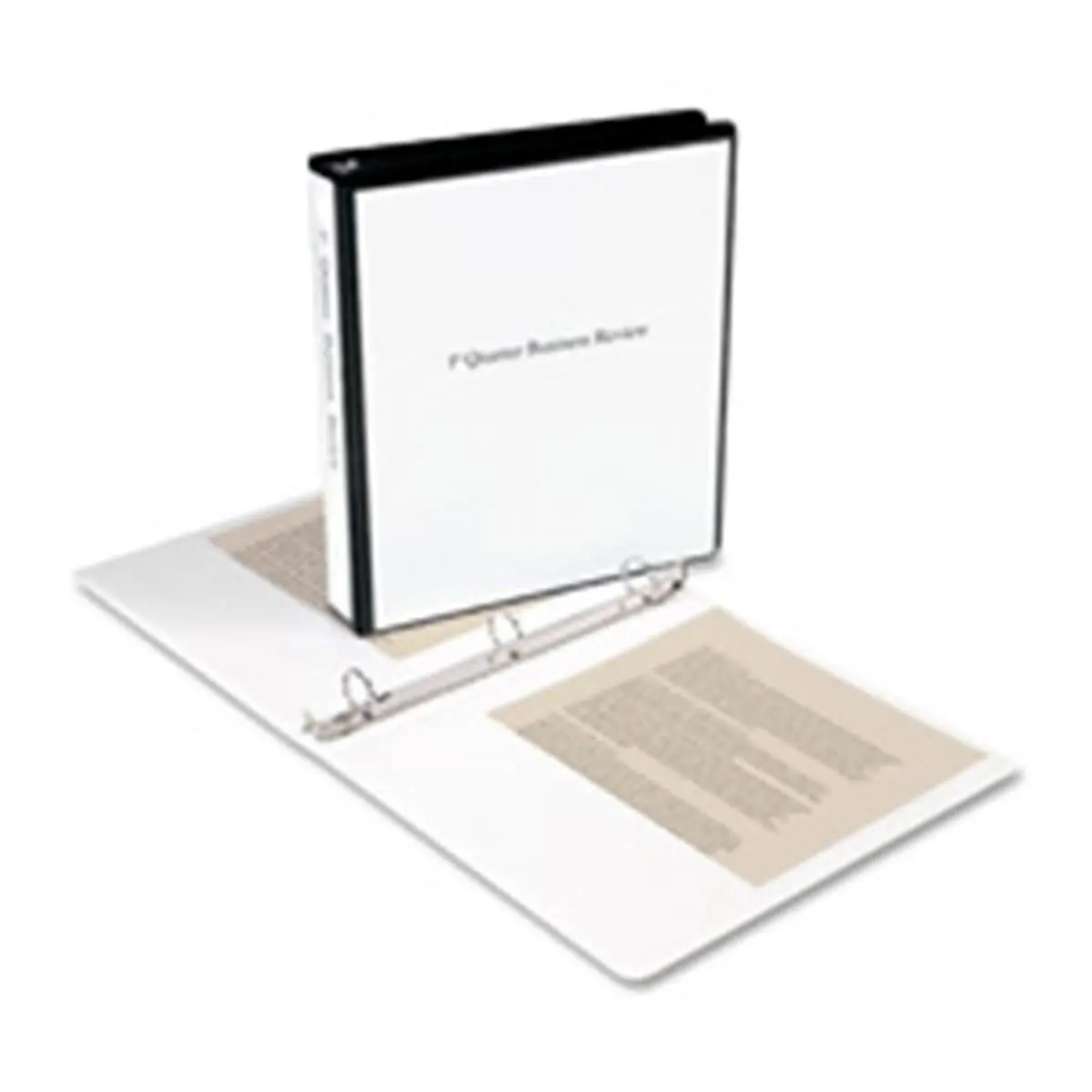 Business Source BSN09954 View Binder Set of 4 - Black, 0.50in. Capacity, 2 Inside Pockets, 32% Post-Consumer Material, 56% Recycled Material, Customizable Covers & Spine, Exposed Rivets, Durability & Resilience, 32 Percent Post-Consumer Material