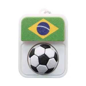 Soccer Champions Flag Panel Stress Relief Keychain - Football Fan Favorite, Press & Click, Rotating Soccer Ball, Novelty Gift