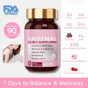 Feminine Wellness Probiotics Capsules – Restore Balanced Intimate Flora, Stable Private pH Levels, Reduce Unpleasant Odor, Improve Natural Moisture & Intimate Comfort