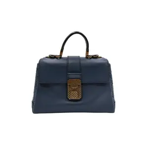Pre-owned BOTTEGA VENETA leather Tote Bags Piazza Top Handle Bag(JMG00265)