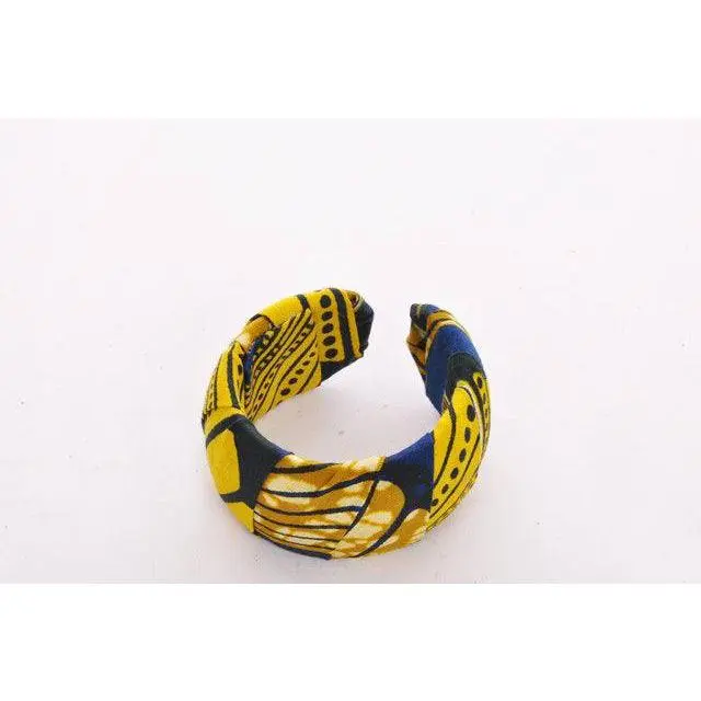 Mustard Blue Black African Bangle-DPBG3210A