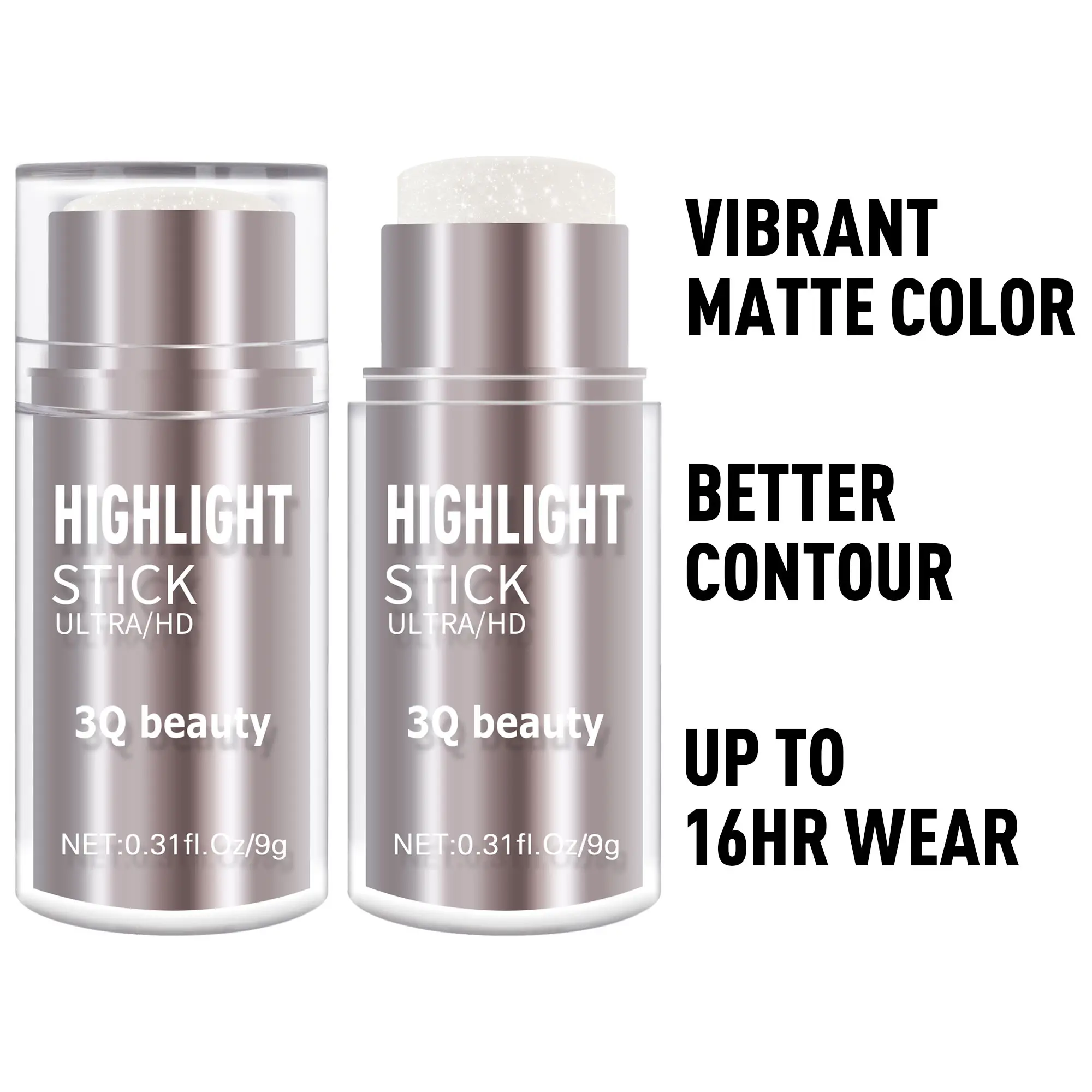 Back‑to‑School Highlight Stick, Ultra HD Portable Highlighter Makeup Stick, 16HR Long‑Wearing Contour Highlighter for Teen College Dorm & Homecoming Party