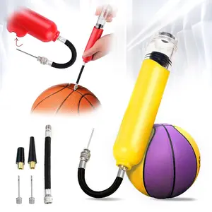 Mini Air Pump with Needle & Nozzle, Portable Double Action Mode Quick Inflation Pump, Inflatable Basketball Pump, Ball Sports Equipment