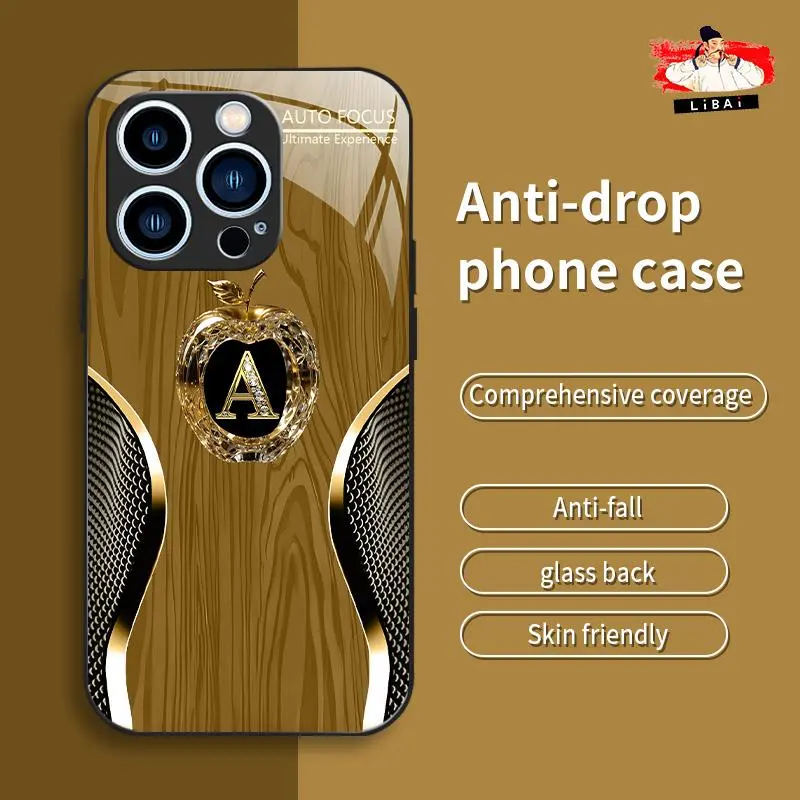 iPhone 14 Pro Max Smartphone Case, High-End Luxury Wood Grain Letter Design, Business-Simple Portable Handheld Cellphone Cover with Explosion-Proof Protection, Anti-Drop, Anti-Fingerprint, Affordable Price 995