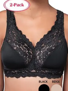 Lace & Micro Soft Support Bralette 807831-2