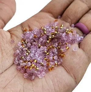 Small Purple & 24kt Gold Plated Metal Loc Sprinkles Beads Mix, Braid Jewelry Dreadlock Accessories, 8/0 Dread Sprinkle Beads, Loc Jewelry [Made-to-Order]