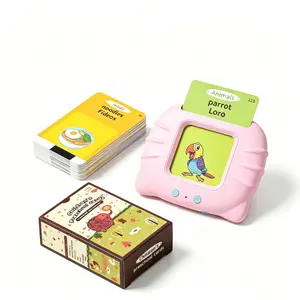 Interactive Voice Card Early Education Learning Machine - Bilingual English and Spanish Vocabulary Flashcards for Kids - Educational Toy to Enhance Preschool Cognitive Development.
