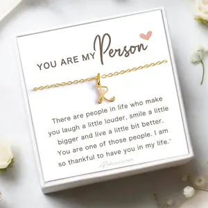 You Are My Person Initial Necklace Personalized Custom Gift for Her | Best Friend & Sisterhood Jewelry | Meaningful Friendship Bestie Gift