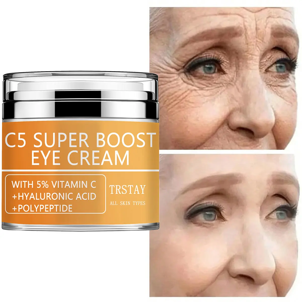 C5 Super Boost Brightening Eye Cream with Hyaluronic Acid, Deep Hydrating Moisturizer for All Skin Types, 50g, Oil, Eye Repair Cream, Hydrate, Hyaluronic Acid Moisturizers & Mists