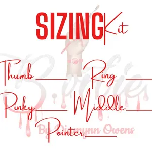 Sizing guide for Bvrbie’s press on nails