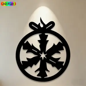 1pc Christmas Bauble Metal Wall Art, Festive Bauble Statue Mural, Ideal Gift for Christmas, New Year, Holiday Decor Enthusiasts, Rust-Resistant Metal Wall Decor Wall Sculptures, Perfect for Living Room Wall & Garden Fence, Seasonal Home Decor Accent