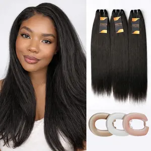 [Wequeen] Multi-Bundle Set 3–5 Bundles Yaki Loose / Yaki Straight / Burmese Curly Virgin Human Hair for Volume & Length Control