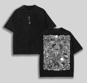 Retro Vintage "The Key" Shingeki no Kyojin - Attack On Titan Anime Double Printed Oversized Washed Tee Unisex Oversize Anime Manga Washed Heavyweight Cotton T-shirt, Gift For Anime Fan, Anime Lover