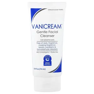 Vanicream Gentle Facial Cleanser, For Sensitive Skin, Fragrance Free, 2.5 fl oz (74 ml)