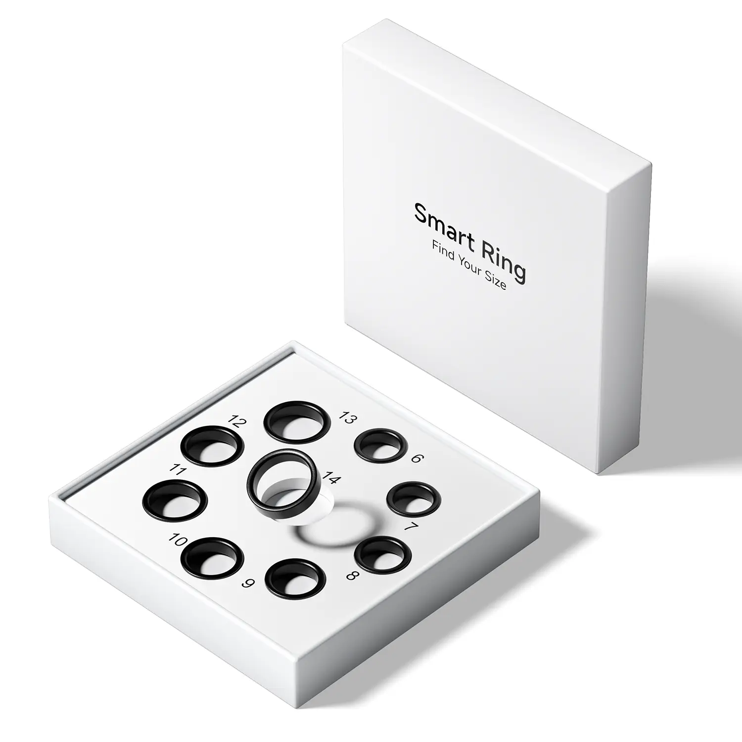 HOU Official Smart Ring Sizing Kit - Reusable Ring Sizer Measuring Tool AI Ring (US Sizes 6-13)