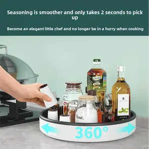 Multifunctional Cosmetics Storage Box Kitchen Countertop Seasoning Box Shelf Fruit and Vegetable Rotary Storage Shelf-80