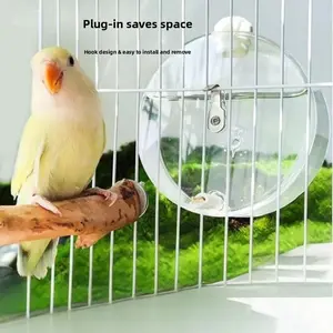 Automatic Pet Bird Water Feeder, Transparent Water Dispenser for Cage, Bird Cage Suspended Automatic Pet Water Feeder, Parrot Feeders for Parakeet Budgie Cockatiel Lovebirds Canary Finch