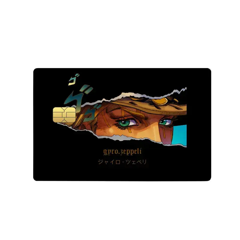 JoJo Steel Ball Run Card Skin, Johnny Joestar Anime Credit Card Sticker, Gyro Zeppeli Manga Wallet Decal, Unique Debit Card Cover Gift for Fans