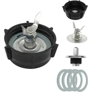 for Oster Blender Replacement Parts Blender Ice   with Jar Base Cap Coupling Stud Slinger Pin and 4 Rubber O Ring Sealing Ring Gasket Black