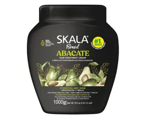 SKALA Brasil Abacate 2-in-1 Haircare Treatment Cream & Leave-In Conditioner with Avocado Oil, Hydrate Dry & Dull Hair, Frizz Control, 35.2 oz