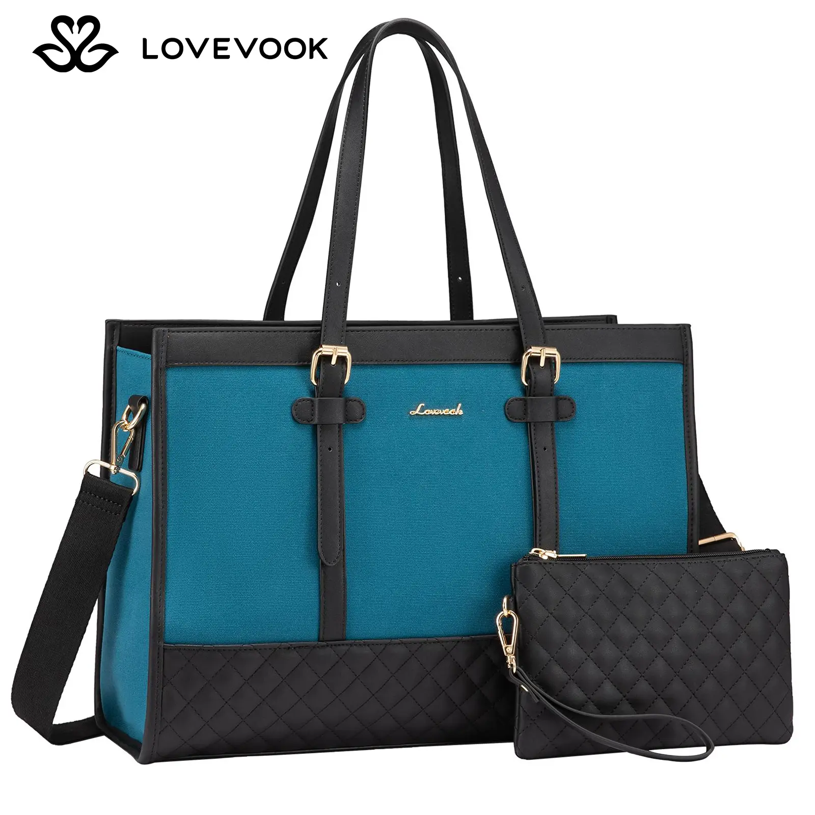 Black & Dark Green(Canvas+PU Leather edge) 