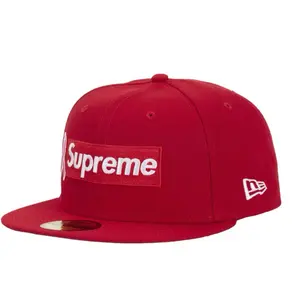 Supreme Breast Cancer Awareness Box Logo Fitted Hat  Pink Ribbon Detail