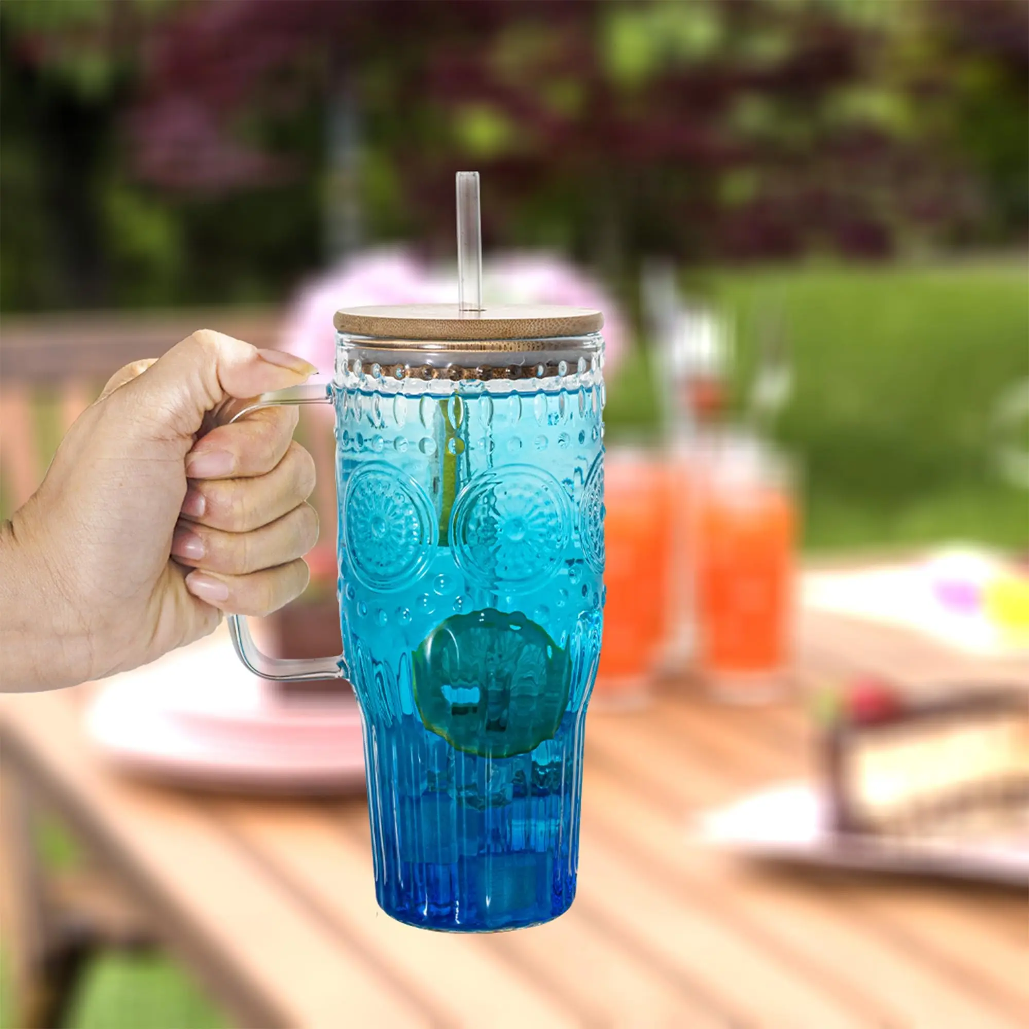 30 ounce tumblers OMTech 30 oz. Tumblers with Handle & Lid, 12 Pack Tumbler Bulk with Do main image 1