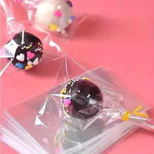 Clear Lollipop Bag, 100pcs/pack Cute Candy Bag, Cellophane Candy Bag, Food Storage Bag for Lollipops, Cake Pops, Candies, Chocolates and Biscuits, Gifts, Party Favor Packs