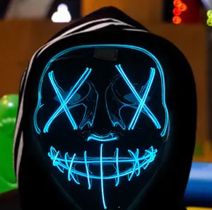 LED Light Up Mask| Glowing Face Mask for Rave, Party, Halloween & Nightclub Costume Accessory