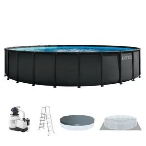 INTEX Ultra XTR 24ft x 52in Round Frame Above Ground Swimming Pool Set with Pump