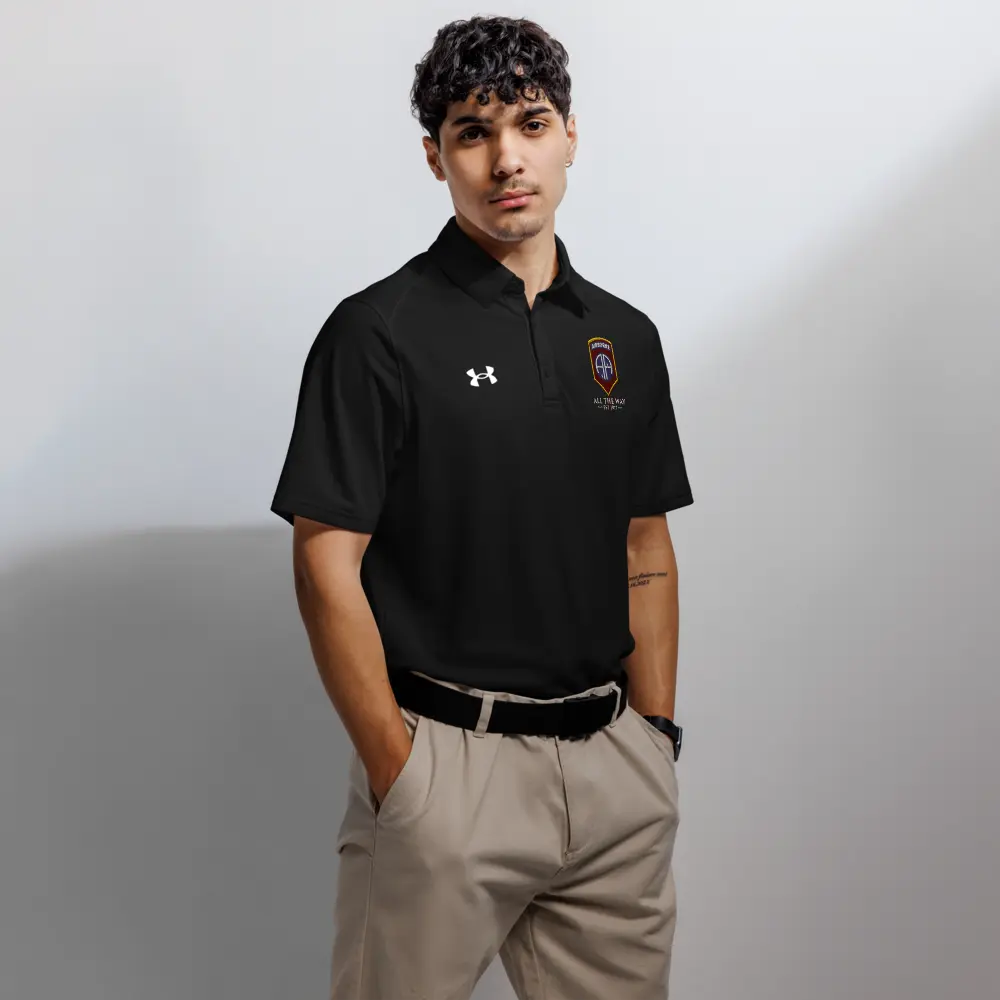Under Armour 82nd Airborne Division Mens Polo Shirt - Official All The Way! Military Apparel
