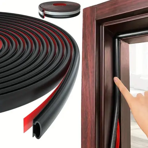Self-Adhesive Door Seam Sealing Tape, Door Weatherstrip, Noise Reduction Seal Strip, Draft Stopper