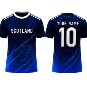 Personalized Scotland Soccer Jersey Custom Name Number Tee, Scotland Flag Football Fan Shirt