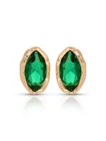 Emerald Crystal with 18k Gold Plating